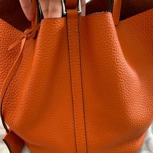 Genuine togo leather house of hello picotin style